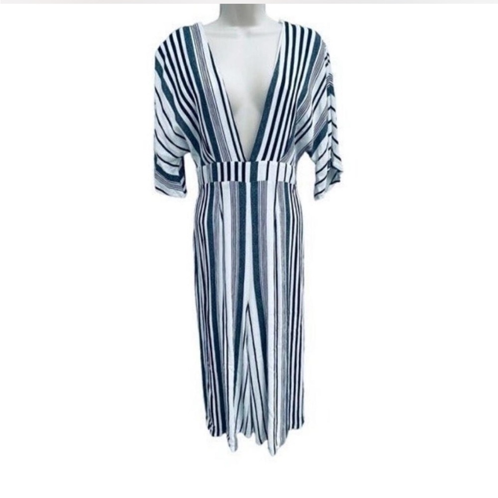 Lulus Striped  Sexy Sailor Striped Summer Vacation Jumpsuit